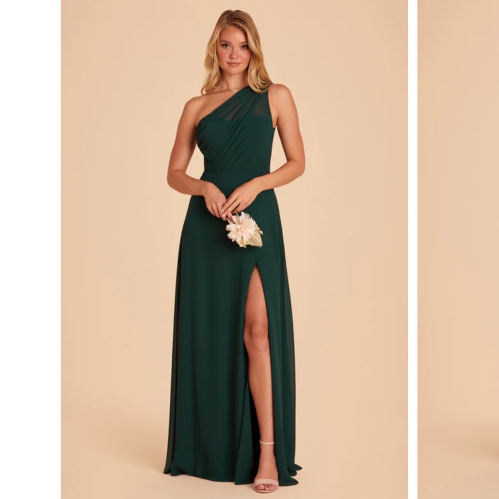 NWT Birdy Grey Kira Dress (with slit) in chiffon emerald, size small